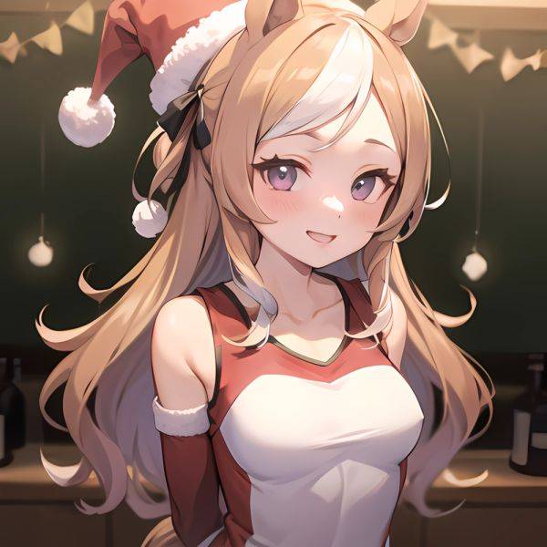 Mejiro Dober Umamusume 1girl Bell Blush Bow Christmas Ears Through Headwear Fur Trimmed Headwear Fur Trim Hat Hat Bow Horse, 2720981051 - AI Hentai - aihentai.co on pornintellect.com