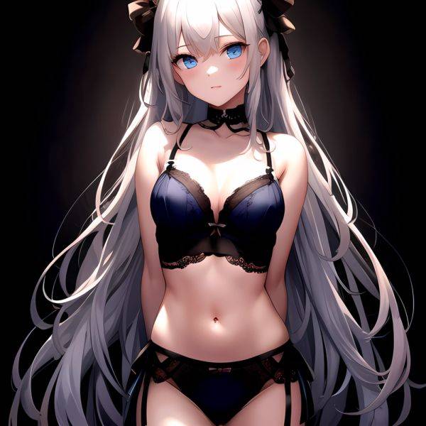 1girl Solo Gothic Emo Lingerie Arms Behind Back Facing The Viewer Blue Eyes, 2671500250 - AI Hentai - aihentai.co on pornintellect.com