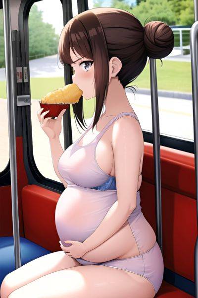 Anime Pregnant Small Tits 70s Age Serious Face Brunette Hair Bun Hair Style Light Skin Film Photo Bus Side View Eating Bra 3662977893123746214 - AI Hentai - aihentai.co on pornintellect.com