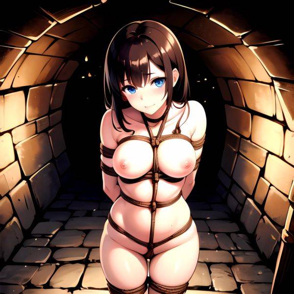 1girl Solo BDSM Tied Up Rope Dungeon Cave Naked Pov Blue Eyes Arms Behind Back Masterpiece High Quality, 902064033 - AI Hentai - aihentai.co on pornintellect.com