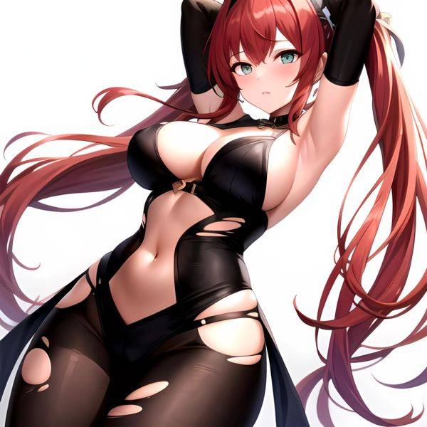 Roana Epic Seven 1girl Areola Slip Arm Garter Armpits Arms Behind Head Black Bodysuit Blush Bodysuit Breasts Brown Hair Covered, 787185447 - AI Hentai - aihentai.co on pornintellect.com