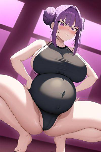 Anime Pregnant Huge Boobs 40s Age Angry Face Purple Hair Hair Bun Hair Style Light Skin Cyberpunk Desert Front View Squatting Pajamas 3663248473965865770 - AI Hentai - aihentai.co on pornintellect.com