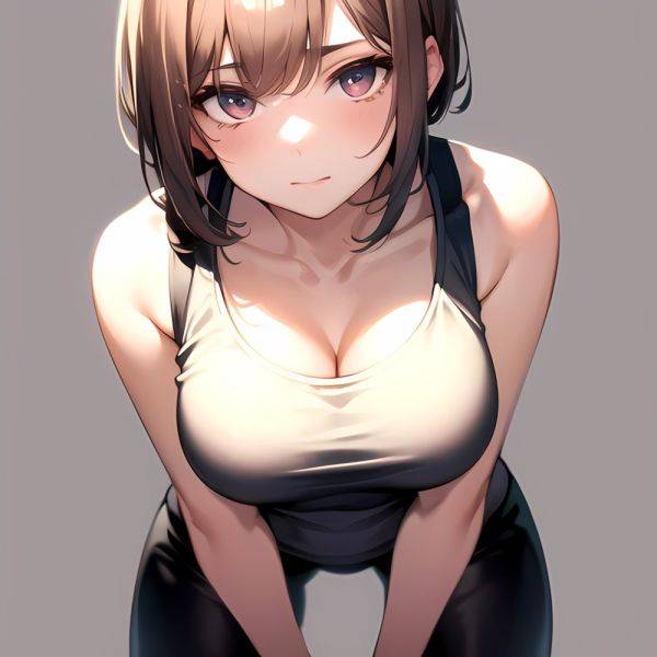 1girl Solo Tank Top Leggings Standing Fully Clothed Pov Simple Background, 529486999 - AI Hentai - aihentai.co on pornintellect.com