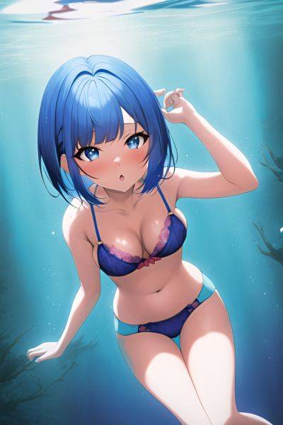 Anime Busty Small Tits 80s Age Orgasm Face Blue Hair Bobcut Hair Style Dark Skin Film Photo Underwater Side View On Back Bra 3662939236316400891 - AI Hentai - aihentai.co on pornintellect.com