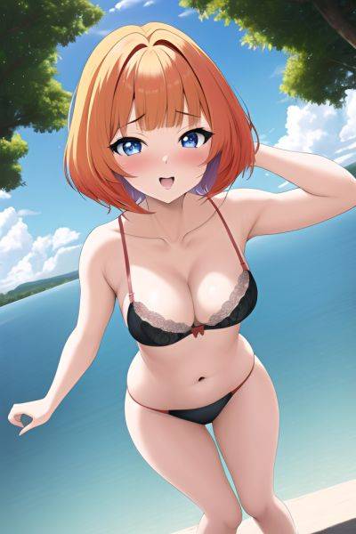 Anime Busty Small Tits 80s Age Orgasm Face Ginger Bobcut Hair Style Light Skin Soft Anime Lake Close Up View T Pose Bra 3662919911461824747 - AI Hentai - aihentai.co on pornintellect.com