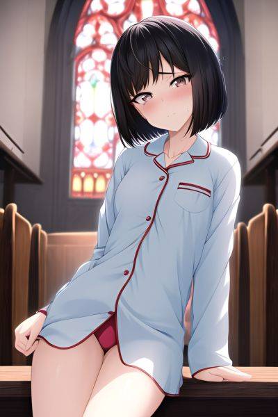 Anime Skinny Small Tits 50s Age Sad Face Black Hair Bobcut Hair Style Light Skin Dark Fantasy Church Front View Cumshot Pajamas 3663434018639946184 - AI Hentai - aihentai.co on pornintellect.com