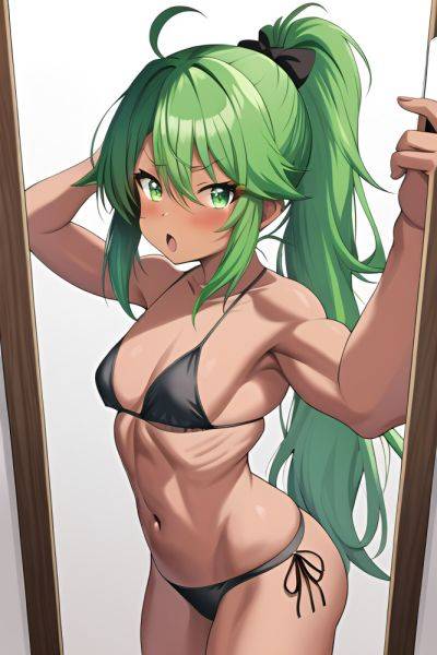 Anime Muscular Small Tits 80s Age Shocked Face Green Hair Ponytail Hair Style Dark Skin Mirror Selfie Jungle Front View Jumping Fishnet 3663457211463659618 - AI Hentai - aihentai.co on pornintellect.com