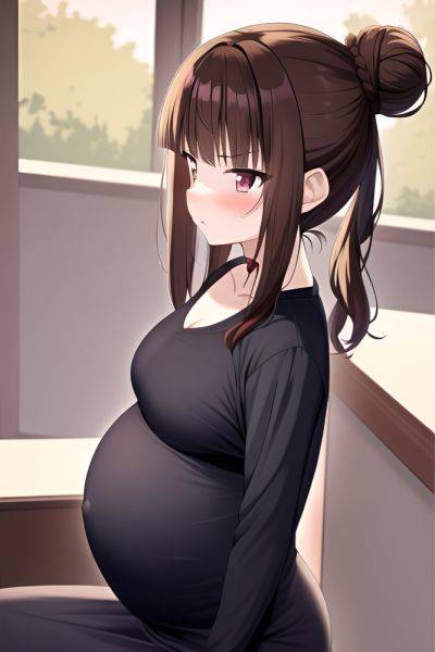 Anime Pregnant Small Tits 40s Age Serious Face Brunette Hair Bun Hair Style Light Skin Crisp Anime Party Side View Sleeping Goth 3663515193523201884 - AI Hentai - aihentai.co on pornintellect.com