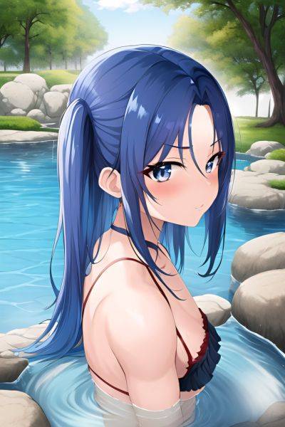 Anime Muscular Small Tits 70s Age Seductive Face Blue Hair Slicked Hair Style Light Skin Dark Fantasy Meadow Side View Bathing Schoolgirl 3663557712532608486 - AI Hentai - aihentai.co on pornintellect.com