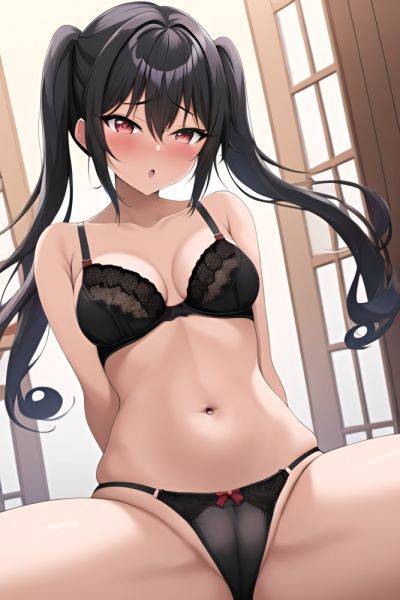 Anime Busty Small Tits 40s Age Ahegao Face Black Hair Pigtails Hair Style Dark Skin Soft + Warm Mall Back View Spreading Legs Bra 3663032009712312999 - AI Hentai - aihentai.co on pornintellect.com