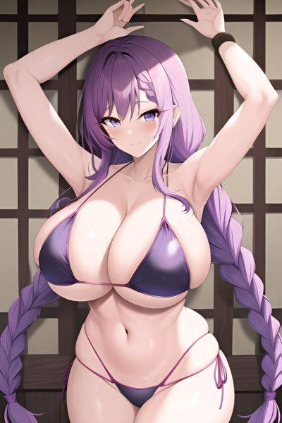 Anime Skinny Huge Boobs 50s Age Happy Face Purple Hair Braided Hair Style Light Skin Dark Fantasy Prison Front View On Back Bikini 3663669813329915238 - AI Hentai - aihentai.co on pornintellect.com