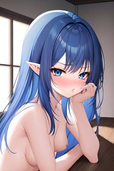 Anime Skinny Small Tits 70s Age Pouting Lips Face Blue Hair Bangs Hair Style Light Skin Dark Fantasy Prison Close Up View Sleeping Nude 3663704603209603460 - AI Hentai - aihentai.co on pornintellect.com