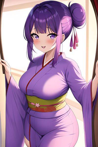 Anime Chubby Small Tits 60s Age Ahegao Face Purple Hair Hair Bun Hair Style Light Skin Crisp Anime Hospital Close Up View Yoga Kimono 3663832163767290036 - AI Hentai - aihentai.co on pornintellect.com