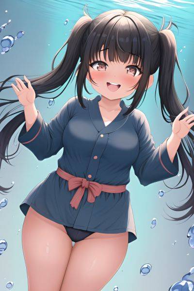 Anime Chubby Small Tits 30s Age Laughing Face Black Hair Pigtails Hair Style Dark Skin Vintage Underwater Close Up View T Pose Bathrobe 3663963589225905443 - AI Hentai - aihentai.co on pornintellect.com