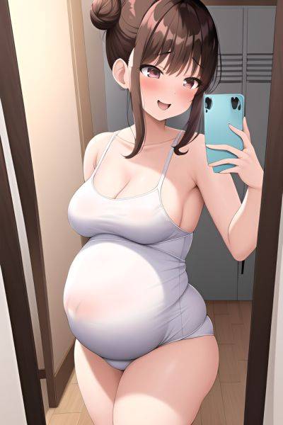 Anime Pregnant Small Tits 40s Age Laughing Face Brunette Hair Bun Hair Style Light Skin Mirror Selfie Locker Room Front View Sleeping Bra 3664033166076097502 - AI Hentai - aihentai.co on pornintellect.com