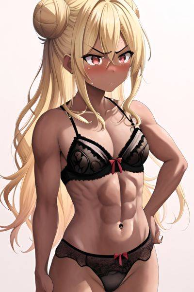 Anime Muscular Small Tits 40s Age Angry Face Blonde Hair Bun Hair Style Dark Skin Watercolor Desert Side View Cumshot Lingerie 3664064091988631971 - AI Hentai - aihentai.co on pornintellect.com