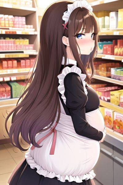 Anime Pregnant Small Tits 70s Age Pouting Lips Face Brunette Straight Hair Style Light Skin Illustration Grocery Back View On Back Maid 3664110475488592682 - AI Hentai - aihentai.co on pornintellect.com