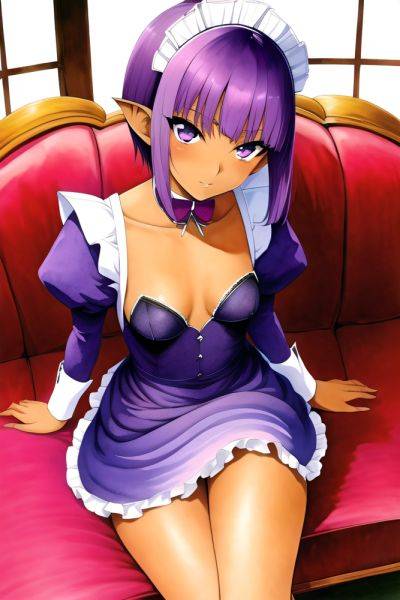 Anime Skinny Small Tits 60s Age Seductive Face Purple Hair Pixie Hair Style Dark Skin Watercolor Couch Front View Bending Over Maid 3664381060407826177 - AI Hentai - aihentai.co on pornintellect.com