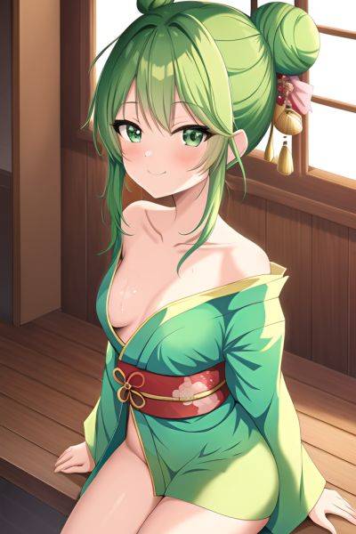 Anime Skinny Small Tits 20s Age Happy Face Green Hair Hair Bun Hair Style Light Skin Soft Anime Shower Close Up View Gaming Kimono 3664427445683615233 - AI Hentai - aihentai.co on pornintellect.com