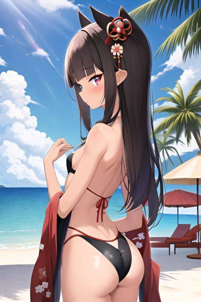 Anime Skinny Small Tits 18 Age Shocked Face Brunette Slicked Hair Style Dark Skin Illustration Beach Back View On Back Geisha 3664442907566114844 - AI Hentai - aihentai.co on pornintellect.com