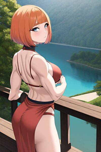 Anime Muscular Small Tits 60s Age Seductive Face Ginger Bobcut Hair Style Light Skin Painting Lake Back View On Back Geisha 3664508620566580795 - AI Hentai - aihentai.co on pornintellect.com