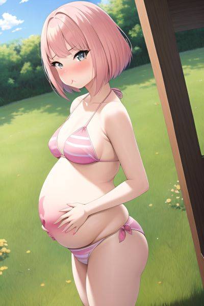 Anime Pregnant Small Tits 60s Age Pouting Lips Face Pink Hair Bobcut Hair Style Light Skin Painting Meadow Side View Gaming Bikini 3664535677085162579 - AI Hentai - aihentai.co on pornintellect.com