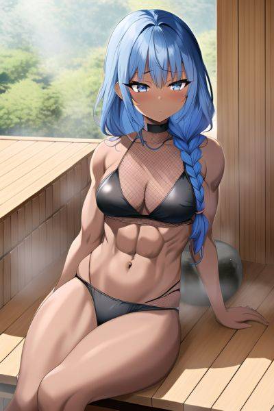 Anime Muscular Small Tits 60s Age Shocked Face Blue Hair Braided Hair Style Dark Skin Charcoal Sauna Front View Sleeping Fishnet 3664953148083936554 - AI Hentai - aihentai.co on pornintellect.com