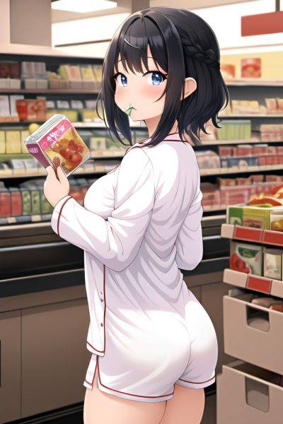 Anime Chubby Small Tits 20s Age Shocked Face Black Hair Pixie Hair Style Light Skin Skin Detail (beta) Grocery Back View Eating Pajamas 3665049784865352561 - AI Hentai - aihentai.co on pornintellect.com