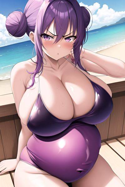 Anime Pregnant Huge Boobs 60s Age Angry Face Purple Hair Hair Bun Hair Style Dark Skin Vintage Beach Close Up View Working Out Latex 3665092303266117311 - AI Hentai - aihentai.co on pornintellect.com