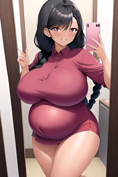 Anime Pregnant Huge Boobs 20s Age Happy Face Black Hair Braided Hair Style Dark Skin Mirror Selfie Hospital Side View Jumping Mini Skirt 3665107769443528469 - AI Hentai - aihentai.co on pornintellect.com