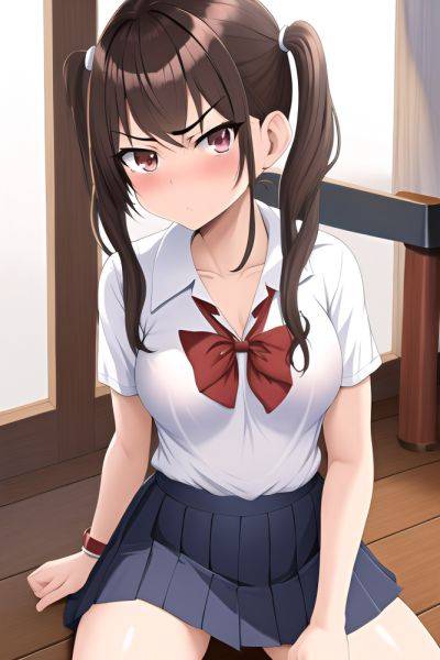 Anime Skinny Small Tits 30s Age Serious Face Brunette Pigtails Hair Style Light Skin Comic Yacht Front View Straddling Schoolgirl 3665192807649889001 - AI Hentai - aihentai.co on pornintellect.com