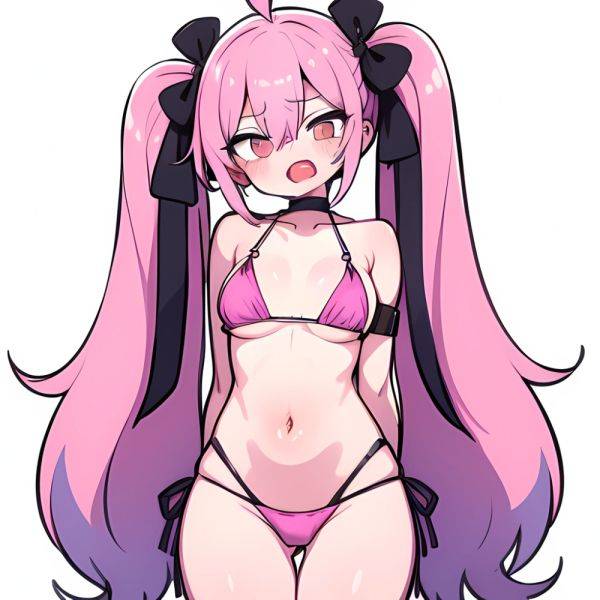 Bremerton Azur Lane 1girl Bare Shoulders Bikini Blush Breasts Choker Collarbone Cowboy Shot Crossed Bangs Fang Hair Between Eyes, 2520615794 - AIHentai - aihentai.co on pornintellect.com