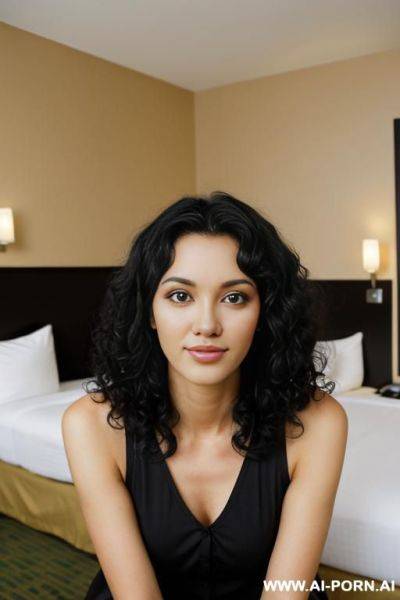 Medium woman, curly black hair - ai-porn.ai on pornintellect.com