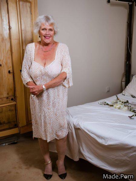 Negligee standing nude undressing woman high heels smile AI porn - made.porn on pornintellect.com