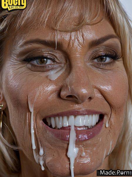 Made swedish bukkake close up cumshot woman looking at viewer AI porn - made.porn - Sweden on pornintellect.com