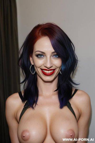 Modern tactical military outfit, giving a handjob to a huge cock, septum ring, septum piercing, doing a handjob. - ai-porn.ai on pornintellect.com