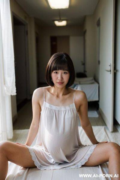 Asian woman pregnant naked birth in public - ai-porn.ai on pornintellect.com