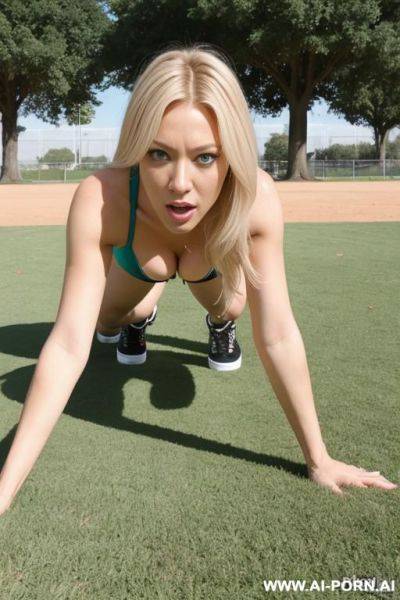 Gystyle, on all fours, blonde, pov, park, shocked - ai-porn.ai on pornintellect.com