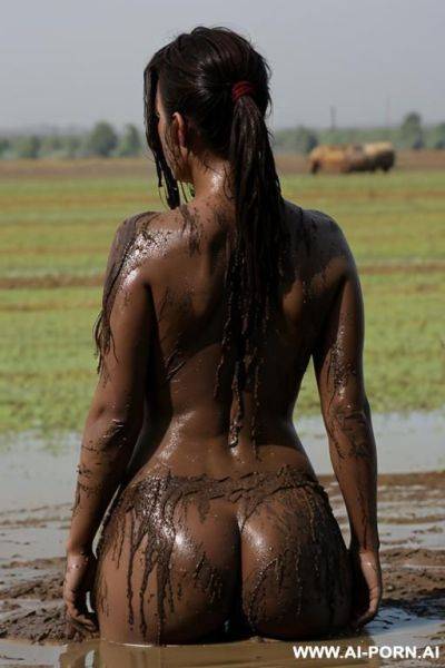 Voluptuous scared mud naked fighter, mud field - ai-porn.ai on pornintellect.com