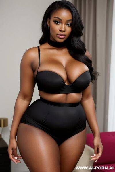 Gorgeous black woman with a waist and voluptuous body - ai-porn.ai on pornintellect.com