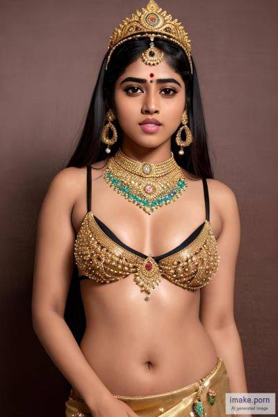 Indian girl Megha akash with crown and black cat ears with gold... - imake.porn - India on pornintellect.com