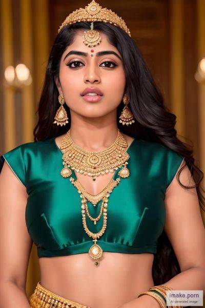 Indian Megha Akash with gold crown and gold jewels - imake.porn - India on pornintellect.com