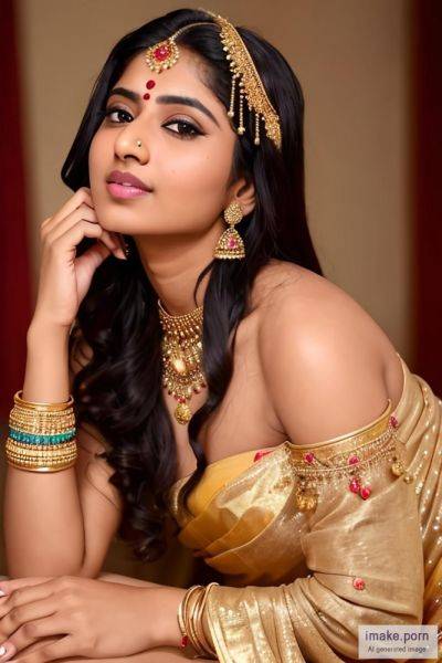 Indian girl Anushka Sen with cat earsand gold crown and jewels... - imake.porn - India on pornintellect.com