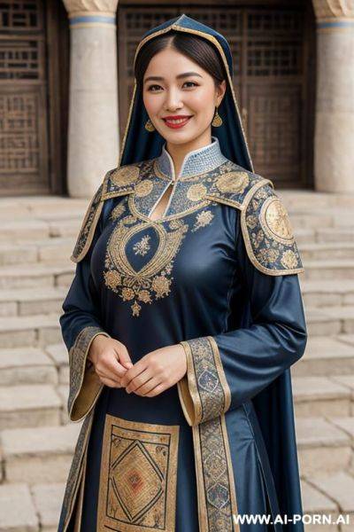 (simple central asian medieval dress) - ai-porn.ai on pornintellect.com