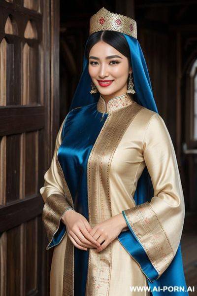 (humble simple central asian silk medieval dress) - ai-porn.ai on pornintellect.com