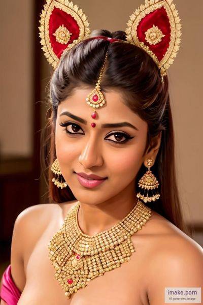 Indian actress nayanthara with cat ears in gold jewels - imake.porn - India on pornintellect.com