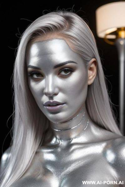 Multiple gorgeous brazilian bimbos completely covered in silver bodypaint - ai-porn.ai - Brazil on pornintellect.com