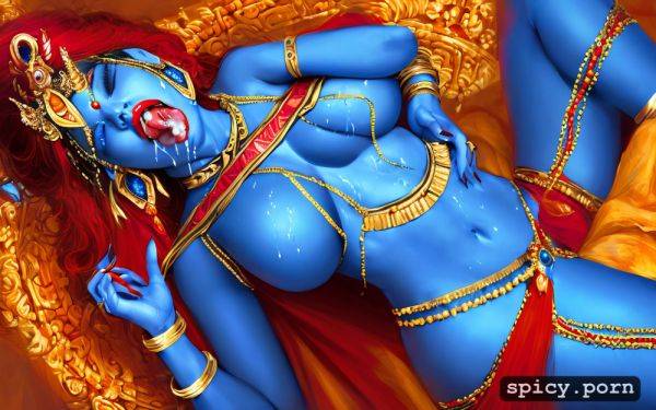 Hindu godess, red lipstick, kali mata, huge breasts, sucking big thick dick - spicy.porn on pornintellect.com