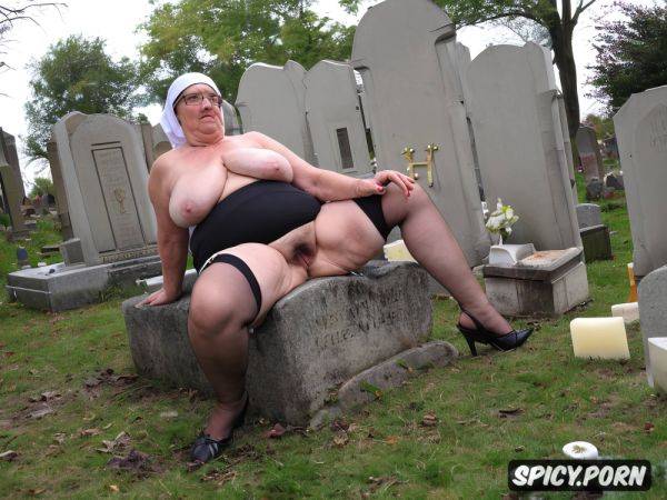 Grave with headstone in a cemetery macromastia, insane, pussy gape - spicy.porn on pornintellect.com