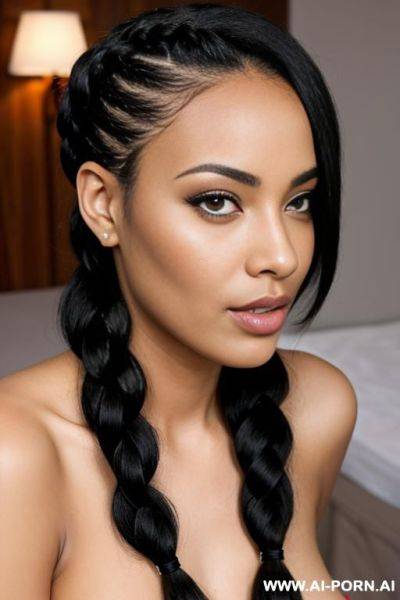 Woman getting fucked gy style, black braided hair - ai-porn.ai on pornintellect.com